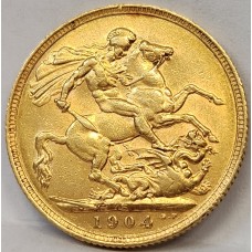 AUSTRALIA 1904 . ONE 1 SOVEREIGN . SYDNEY . GOLD